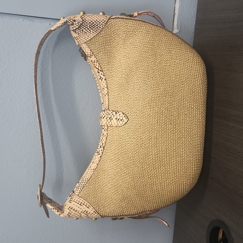 Host Pick! ERIC JAVITS - Jaqui bag with snakeskin accent NWOT - Picture 2 of 12